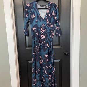 Petite Floral faux wrap dress
